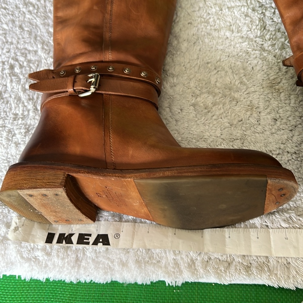 Vintage Foundry Co Reign Tall Btown Leather Riding Boots Studs 6.5 - Picture 14 of 14